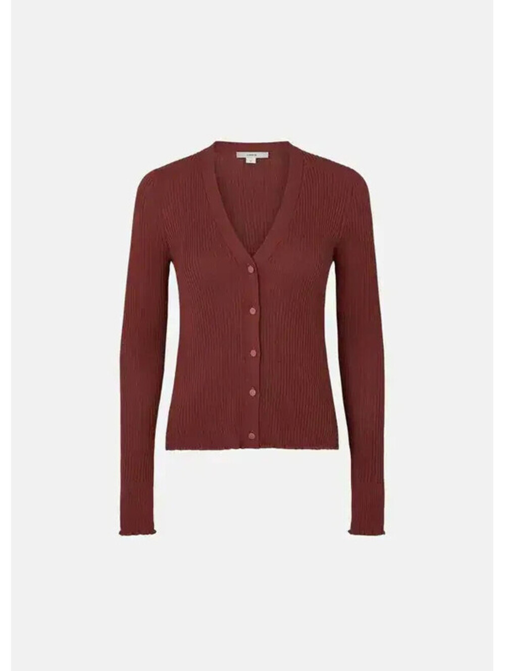 NEW, Vince Ribbed Button Front Cardigan in Rose Jam Sz S #T4150